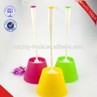 Household Eco-friendly Plastic Toilet Cleaning Brush with Holder High Quality Cepillo Aseo Set for Bathroom