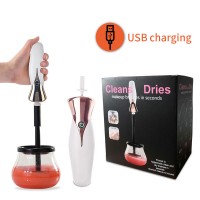 Custom logo Electric Make Up Makeup Brush Cleaner And dryer Brushes Cleaning Machine For All Size Brushes